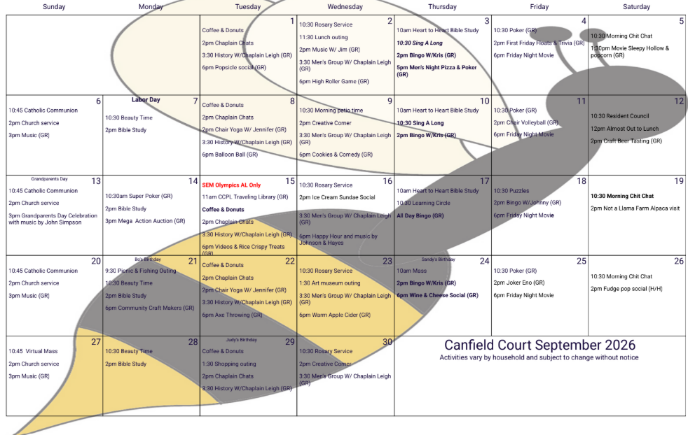 Canfield Court September 2026